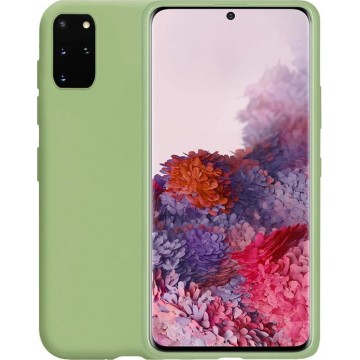 Samsung Galaxy S20 Plus Hoesje Siliconen Case Back Cover Hoes - Groen