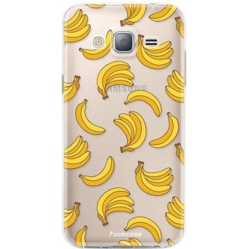 FOONCASE Samsung Galaxy J3 2016 hoesje TPU Soft Case - Back Cover - Bananas / Banaan / Bananen