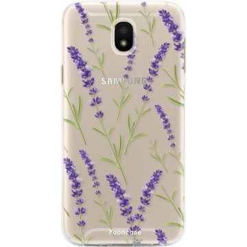 FOONCASE Samsung Galaxy J5 2017 hoesje TPU Soft Case - Back Cover - Purple Flower / Paarse bloemen