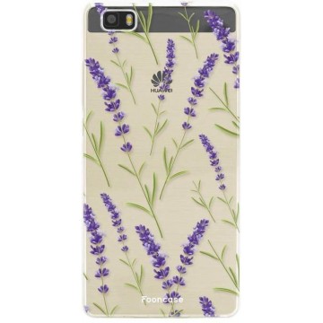 FOONCASE Huawei P8 Lite 2016 hoesje TPU Soft Case - Back Cover - Purple Flower / Paarse bloemen