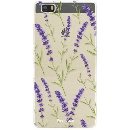 FOONCASE Huawei P8 Lite 2016 hoesje TPU Soft Case - Back Cover - Purple Flower / Paarse bloemen