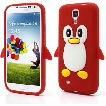 Penguin Silicone Case Samsung Galaxy S4 i9500 Red