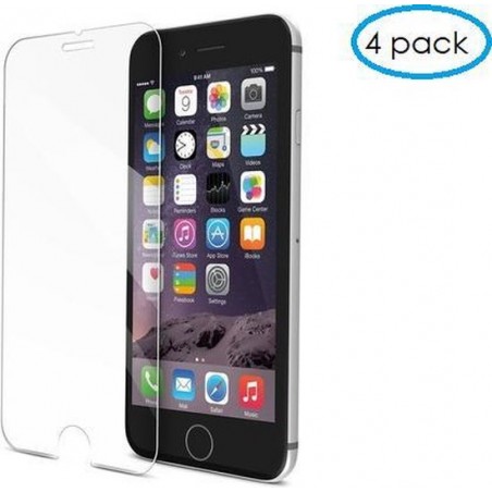4 Pack - Glazen Screen protector Tempered Glass 2.5D 9H (0.3mm) voor iPhone 6 / 6S Plus