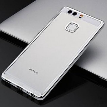 Huawei Ascend P9 Transparant hoesje met zilveren rand