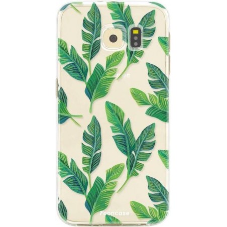 FOONCASE Samsung Galaxy S6 hoesje TPU Soft Case - Back Cover - Banana leaves / Bananen bladeren