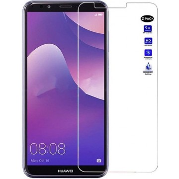 Huawei Y7 2018 Screenprotector Glas - Tempered Glass Screen Protector - 3x