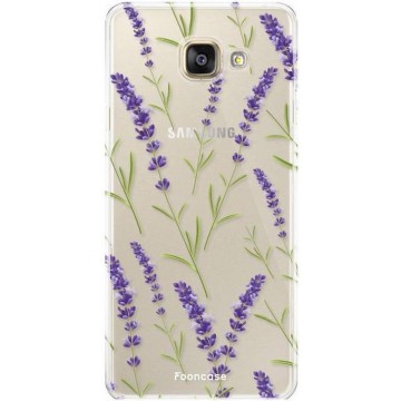 FOONCASE Samsung Galaxy A3 2016 hoesje TPU Soft Case - Back Cover - Purple Flower / Paarse bloemen