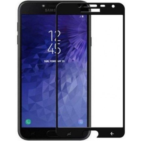 Samsung Galaxy J4 2018 - Full Cover Screenprotector - Gehard Glas - Zwart