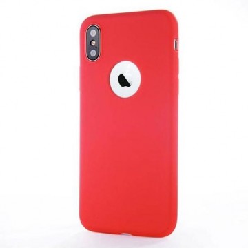 Apple iPhone X Silicone Case Rood