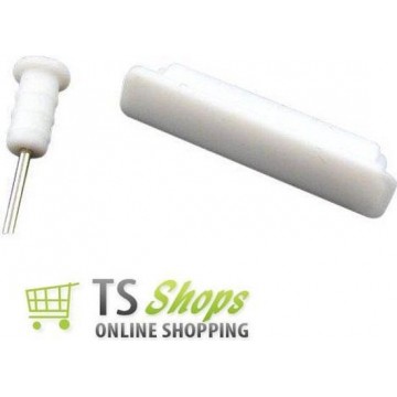 Dust protector / protection kit wit/white voor Apple iPhone 4 4G 4S iPod iPad