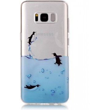Softcase hoes pinguïns Samsung Galaxy S8 Plus
