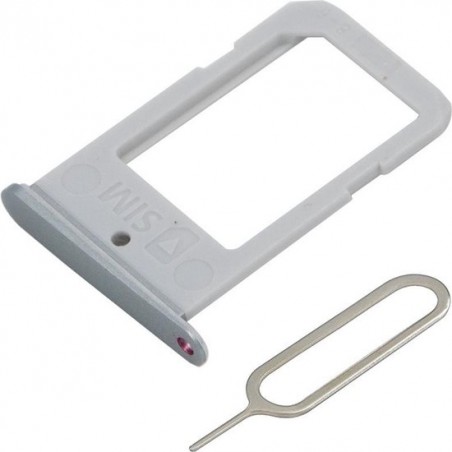 MMOBIEL Sim Tray Kaart Houder Nano Slot voor Samsung Galaxy S6 Edge (ZILVER)