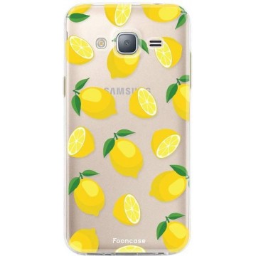 FOONCASE Samsung Galaxy J3 2016 hoesje TPU Soft Case - Back Cover - Lemons / Citroen / Citroentjes