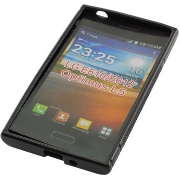 TPU Case voor LG E610 Optimus L5 - Zwart