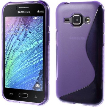 Samsung Galaxy J1 Flexibel Hoesje Paars, J100