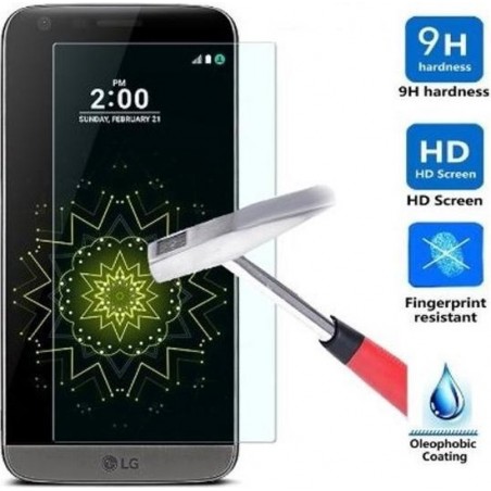 LG G5 Tempered Glass / Glazen screenprotector 2.5D 9H