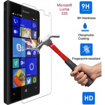 Glazen Screen protector Tempered Glass 2.5D 9H (0.3mm) voor Microsoft Lumia 535