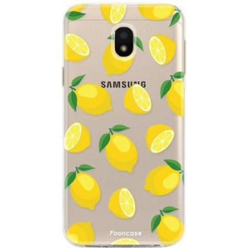 FOONCASE Samsung Galaxy J3 2017 hoesje TPU Soft Case - Back Cover - Lemons / Citroen / Citroentjes