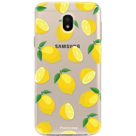 FOONCASE Samsung Galaxy J3 2017 hoesje TPU Soft Case - Back Cover - Lemons / Citroen / Citroentjes