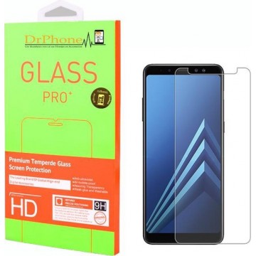 DrPhone 1 x A8 2018 Glas - Glazen Screen protector - Tempered Glass 2.5D 9H (0.26mm)