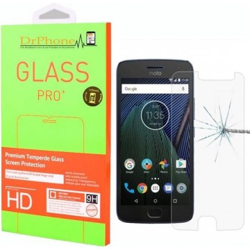 DrPhone Moto G5s Glas - Glazen Screen protector - Tempered Glass 2.5D 9H (0.26mm)