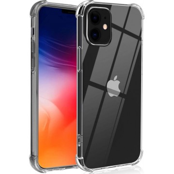 iphone 12 hoesje - iPhone 12 case shock siliconen transparant - hoesje iphone 12 apple - iphone 12 hoesjes cover hoes