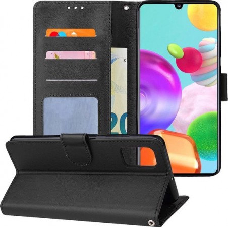 Samsung Galaxy A41 Hoesje Book Case Flip Hoes Wallet Cover - Zwart