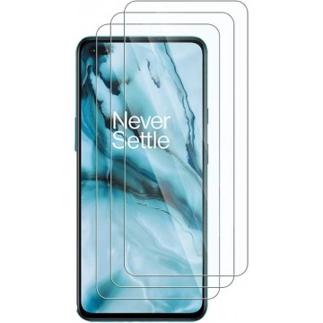 OnePlus Nord Screenprotector Glas - Tempered Glass Screen Protector - 3x