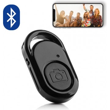 Bluetooth remote shutter afstandsbediening voor smartphone camera – Robuust – ZWART