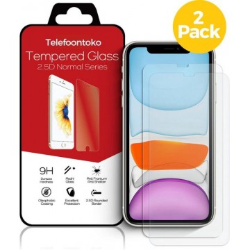 iPhone 11 en iPhone XR Glazen Screenprotector 2 x | Gehard Beschermglas  | Tempered Glass