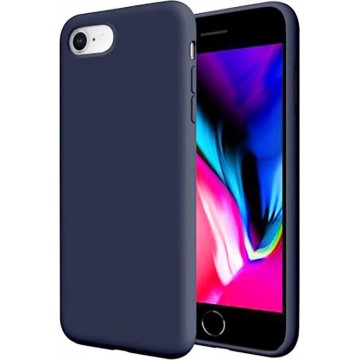 iphone 6 hoesje blauw - Apple iPhone 6s hoesje blauw siliconen case - hoesje iPhone 6 - hoesje iPhone 6s hoesjes cover hoes