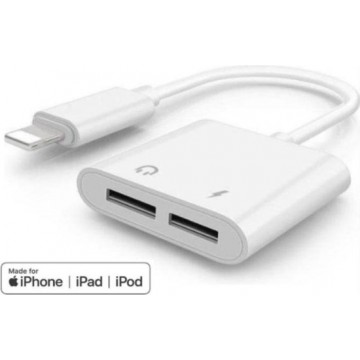 iPhone splitter adapter opladen en audio - lightning kabel - voor iPhone 7 en hoger