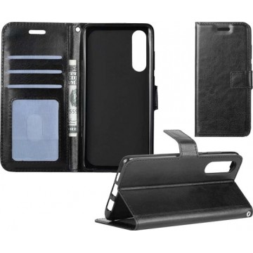 Samsung Galaxy A50 Hoesje Bookcase Flip Hoes Wallet Cover - Zwart