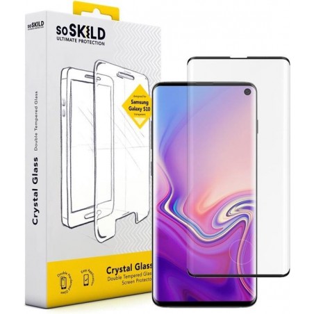 SoSkild Samsung Galaxy S10 Crystal Double Tempered Glass Screenprotector Zwart