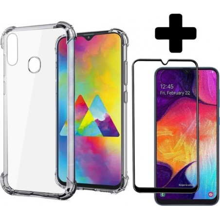 Samsung Galaxy A20e Hoesje Siliconen Hoes Shock Met Screenprotector