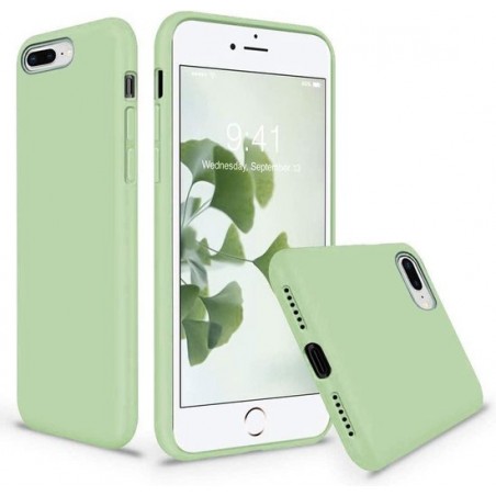 Apple iPhone 7 Plus & 8 Plus Hoesje Licht Groen - Siliconen Back Cover