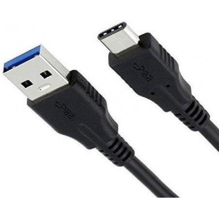 MMOBIEL USB-C naar USB-A Kabel 3.0 (1 meter) (ZWART) - Oplaadkabel - Laadsnoer - Type C - Date-en Laadkabel - Snellader