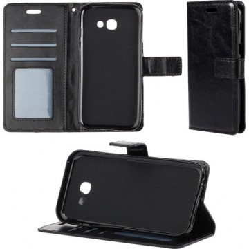 Samsung A5 (2017) Flip Wallet Hoesje Cover Book Case Hoes - Zwart