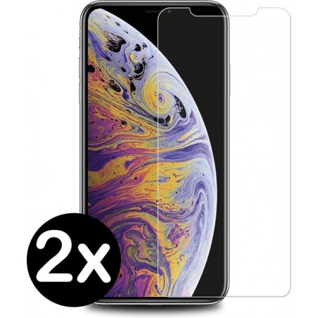 iPhone Xs Screenprotector Glas Gehard Tempered Glass - 2 PACK