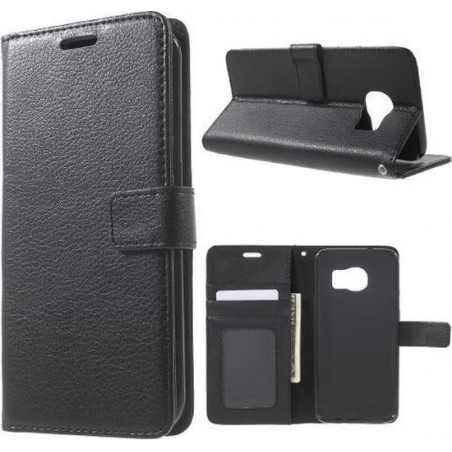 Litchi Cover wallet case hoesje Samsung Galaxy S7 zwart