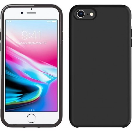 iphone 6 hoesje zwart - Apple iPhone 6s hoesje zwart siliconen case hoes cover - hoesje iphone 6 - hoesje iphone 6s