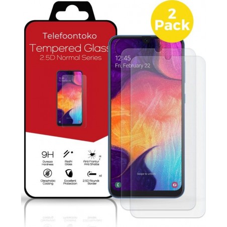 Samsung Galaxy A50 Glazen Screenprotector 2 x | Gehard Beschermglas | Tempered Glass