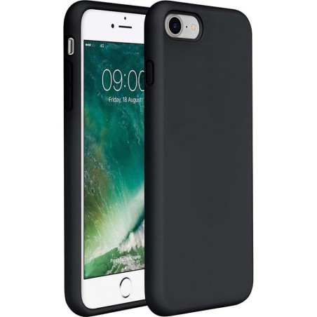 iPhone SE 2020 Hoesje Siliconen Soft Case Hoes Cover Dun - Zwart