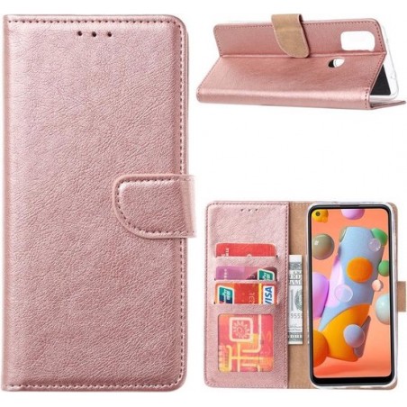 Samsung Galaxy A21S - Bookcase Rose Goud - portemonee hoesje