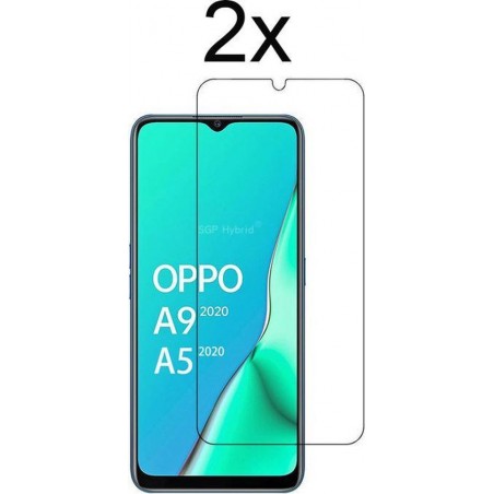 Oppo A5 2020 Screenprotector Glas - Oppo A9 2020 Screenprotector Glas - 2x Tempered Glass Screen Protector