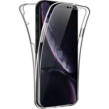 Apple iPhone XR Case - Transparant Siliconen - Voor- en Achterkant - 360 Bescherming - Screen protector hoesje - (0.4mm)