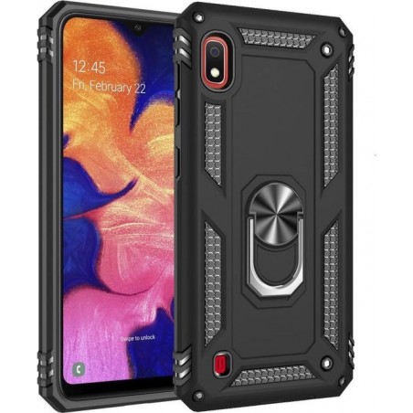 Samsung Galaxy A10 Hybride Hoesje met Kickstand Zwart