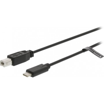 USB 2.0 Kabel USB-C Male - USB-B Male 2 m Zwart