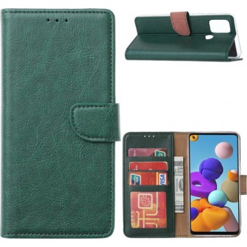 Samsung Galaxy A21S - Bookcase Groen - portemonee hoesje