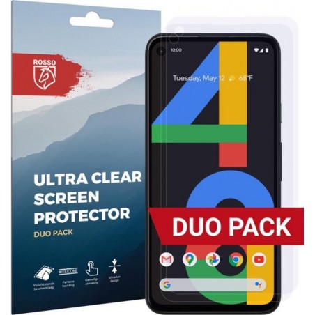 Rosso Google Pixel 4A Ultra Clear Screen Protector Duo Pack